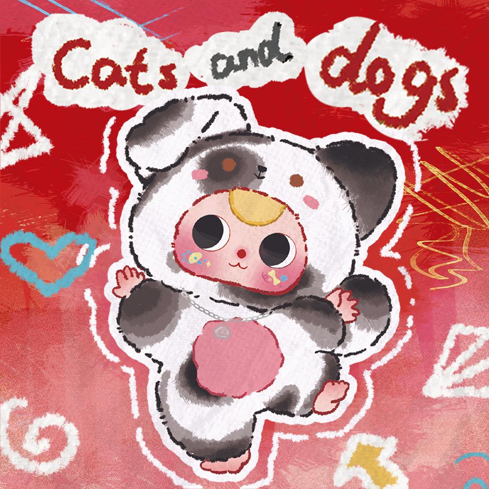 Baby Three Cats and Dogs Series Plush Blind Box