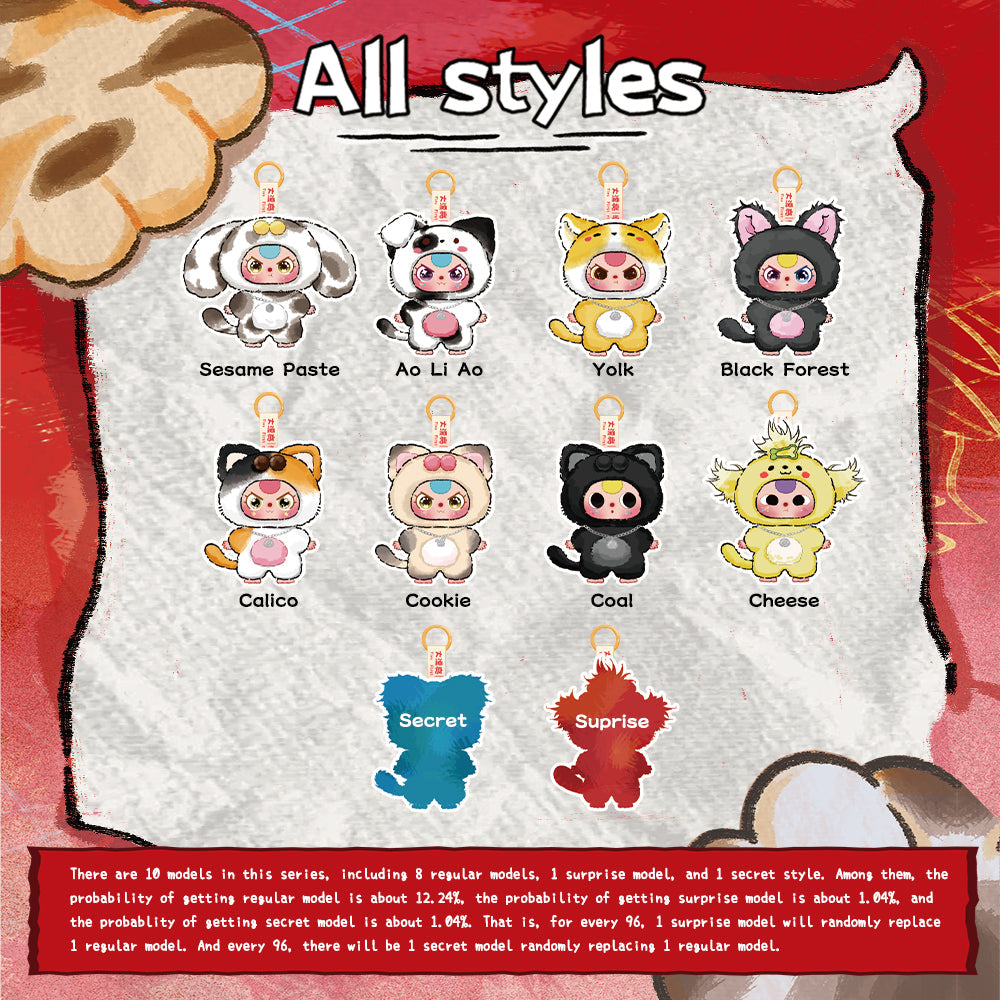Baby Three Cats and Dogs Series Plush Blind Box