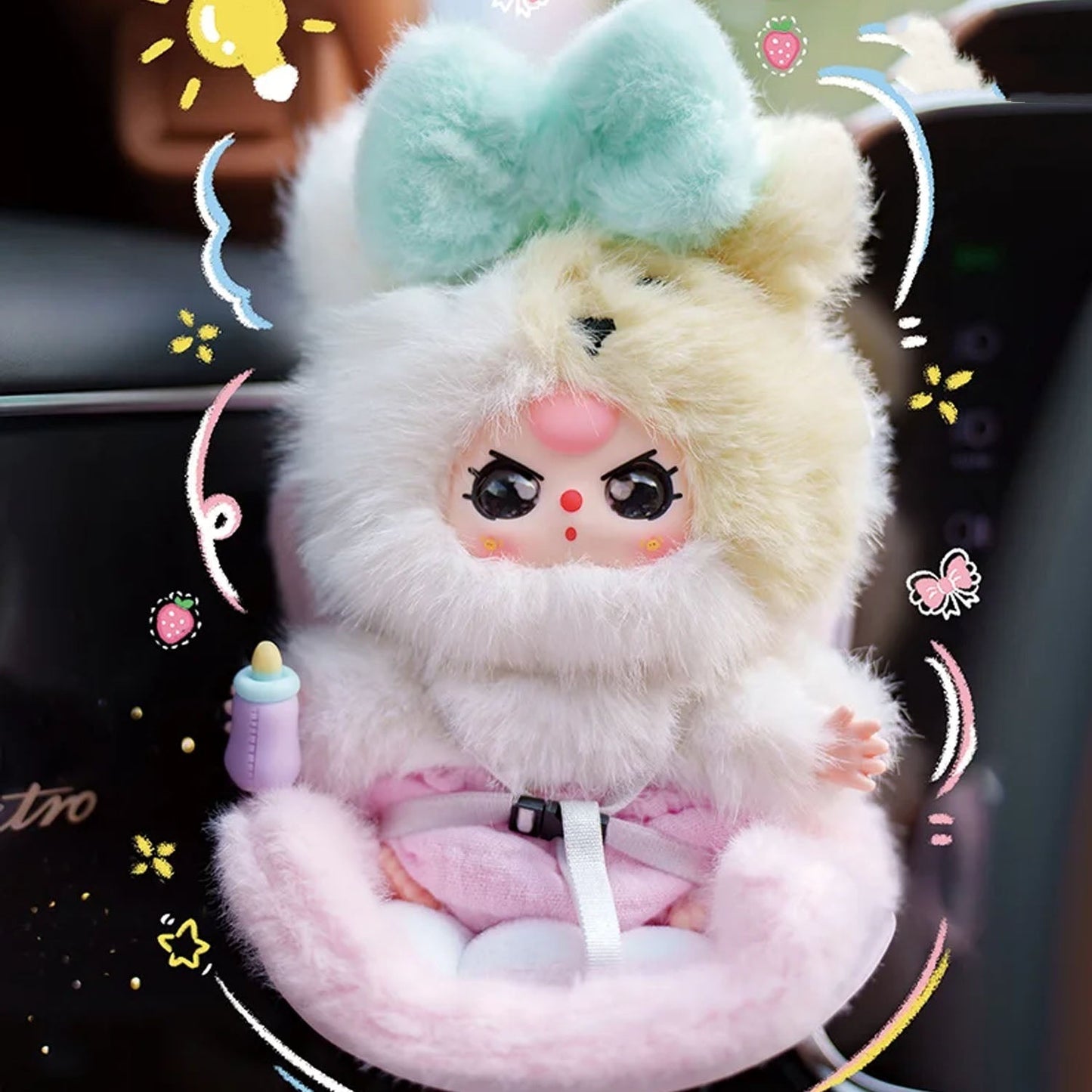 Baby Three Vehicle Mounted Baby Plush Series Blind Box