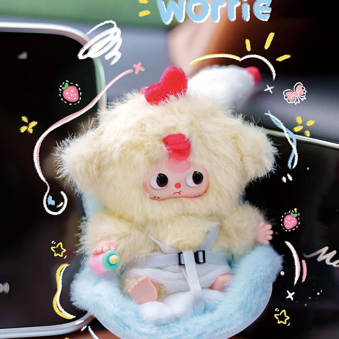 Baby Three Vehicle Mounted Baby Plush Series Blind Box