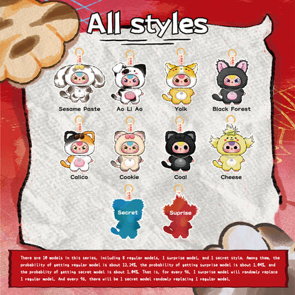 Baby Three Cats and Dogs Series Plush Blind Box