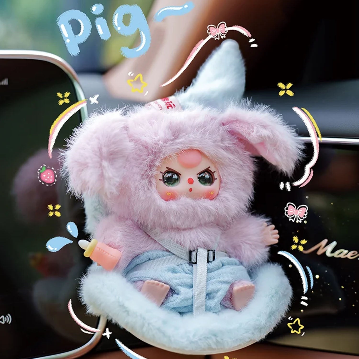 Baby Three Vehicle Mounted Baby Plush Series Blind Box – RUMI LIFE
